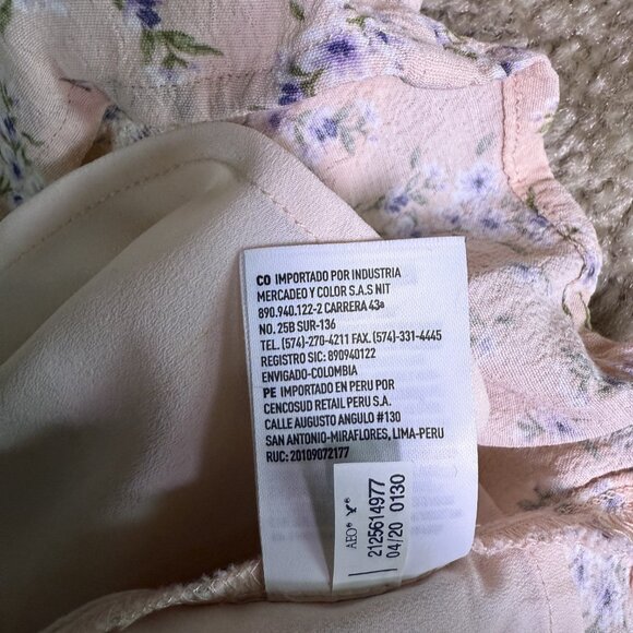 American Eagle Outfitters Womens Floral Dress Size Medium Cream Sundress E825 - Picture 10 of 13